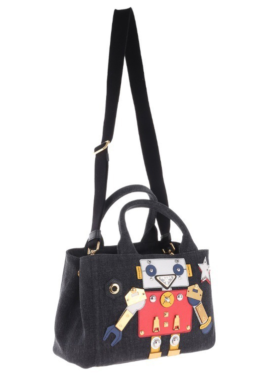 2017-18新作 PRADA プラダスーパーコピー ロボット デニムトートバッグ 2WAY 1BG439_2ELY_F0N12_V_O8O